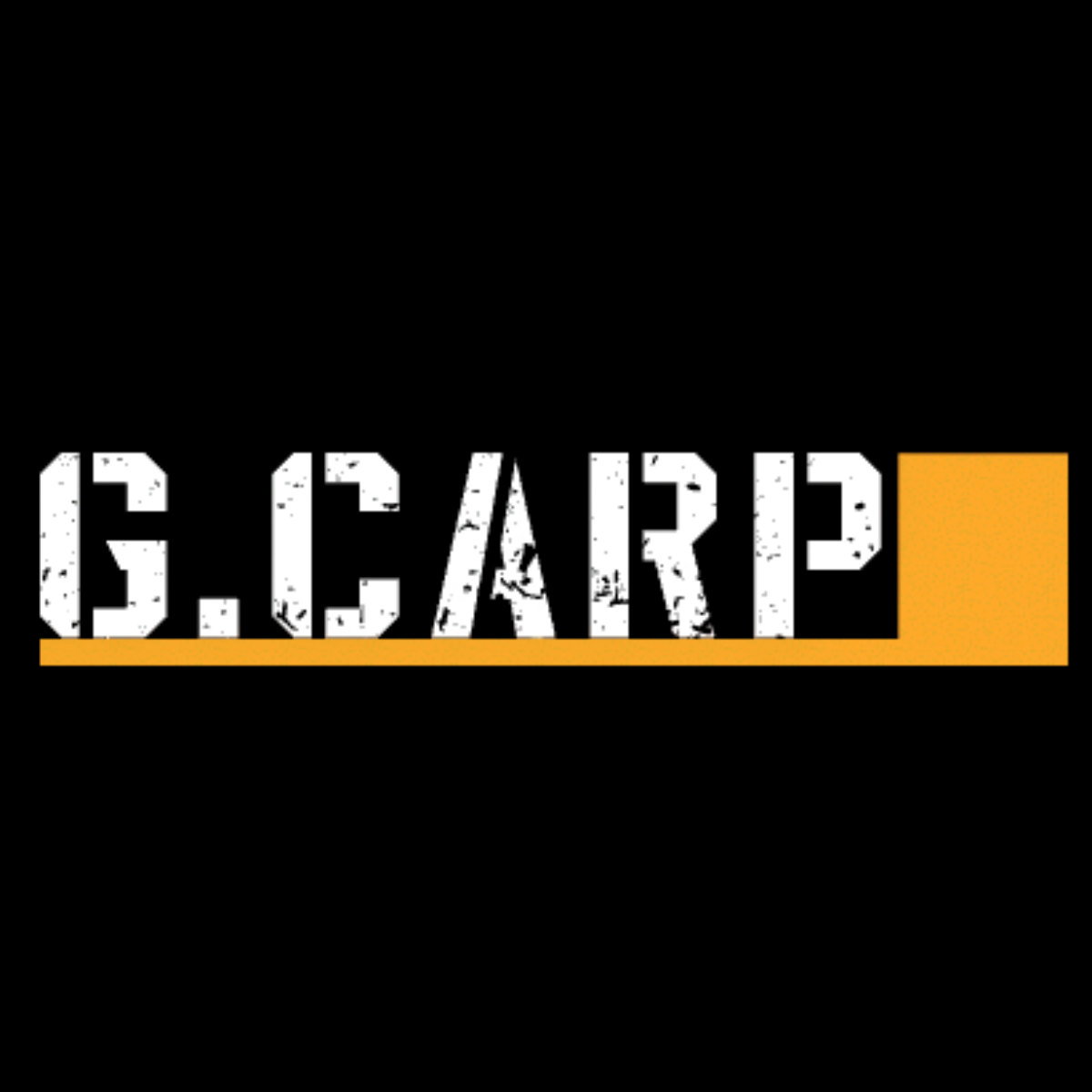 g.carp logo czrne tło