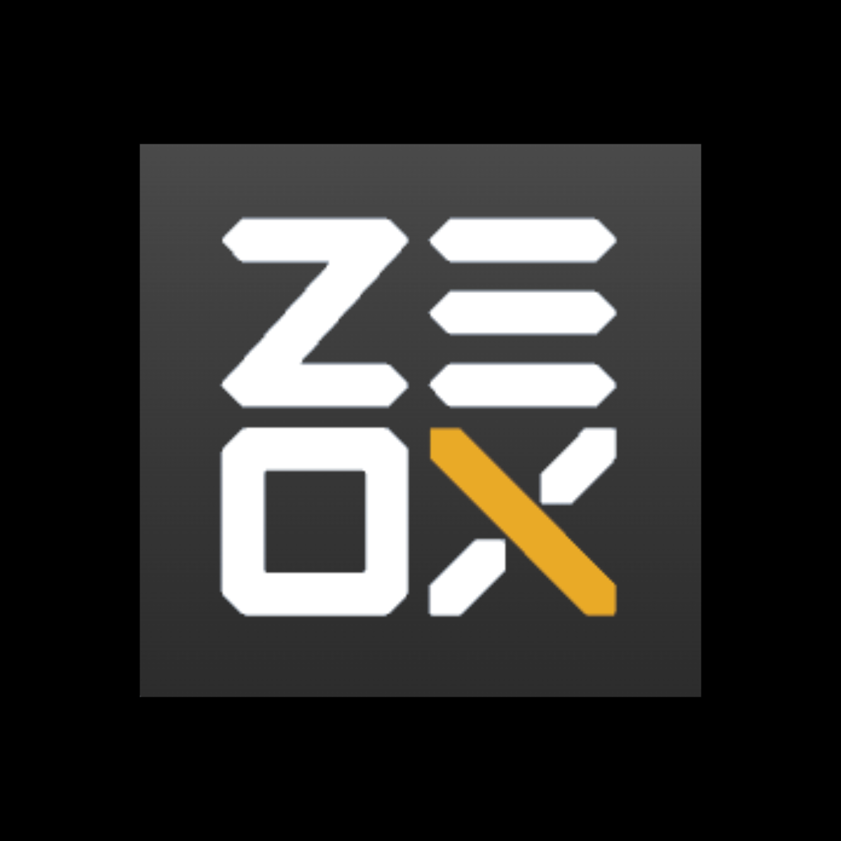 zeox logo czarne tło