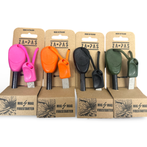 Krzesiwo MIG-MAG — zbliżenie na stalowy hartowany krzesak z podwójną krawędzią